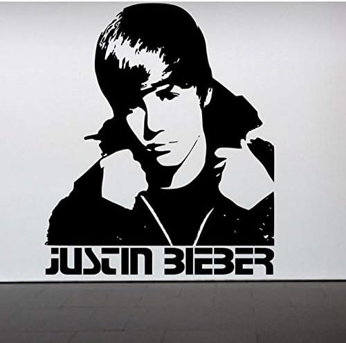 Home Decor Justin Bieber Wall Sticker Bedroom Vinyl Art Decal Mural Kids Room Mural Removable Self-adhesive Wallpaper 42x50cm