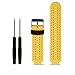 ZSZCXD Soft Silicone Replacement Watch Band for Garmin Forerunner 235/220/230/620/630/735 Smart Watch (01 Yellow & Black)