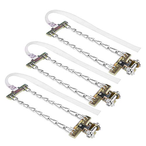 Anti Skid Tire Chain, 3pcs 165-195mm Car Tire Anti-skid Steel Chain Snow Mud Car Security Tyre Belt for Car Truck SUV (165-195mm)