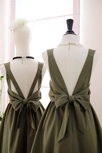 Olive Green bridesmaid dresses prom party wedding cocktail evening short dress