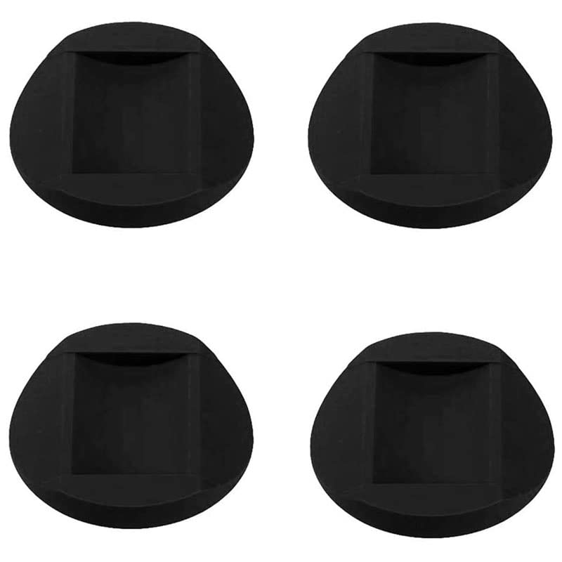 4 Pieces Furniture Caster Cups, Non Slip Furniture Coasters, Caster Cups For Table Legs, for All Floors & Wheels of Furniture, Sofas and Bed, Mute Non Slip (Black)