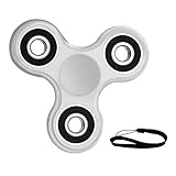 Tri-Spinner Fidget Toy Stress Reducer Nylon PA Material Hybrid Ceramic Bearing Perfect For ADHD EDC ADD Anxiety Autism Adult Children Hand Killing Time (White)