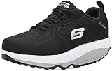 Skechers Women's Shape Ups 2.0 Fashion Sneaker, Black/White, 7 M US