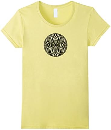 Women's Hypnotic Mandala Yoga Tee Large Lemon