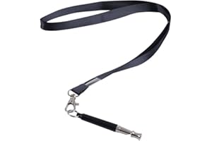 ESONLITOR Dog Whistle to Stop Barking, Adjustable Pitch Ultrasonic Training Tool Silent Bark Control for Dogs- Pack of 1 PCS Whistles, Black-1