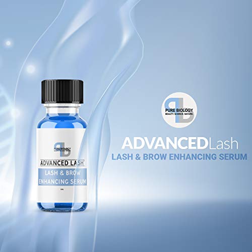 Pure Biology Eyelash Growth Serum & Eyebrow Enhancer - Biotin, Green Tea, Panax Ginseng, Natural DHT Blockers & Breakthrough Hair Growth Stimulating Complex - Men & Women - Applicators Incl.