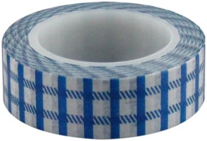 Lychee Craft Grid Blue Pattern Washi Tape DIY Sticker