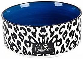 Pawcasso 6" Ceramic Pet Bowl - Set of 2 (Cheetah Animal Print)