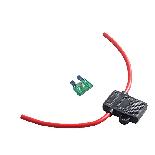 ESUPPORT 12 Gauge ATC Fuse Holder Box In-Line AWG Wire Copper 12V 30A Blade Standard Plug Socket