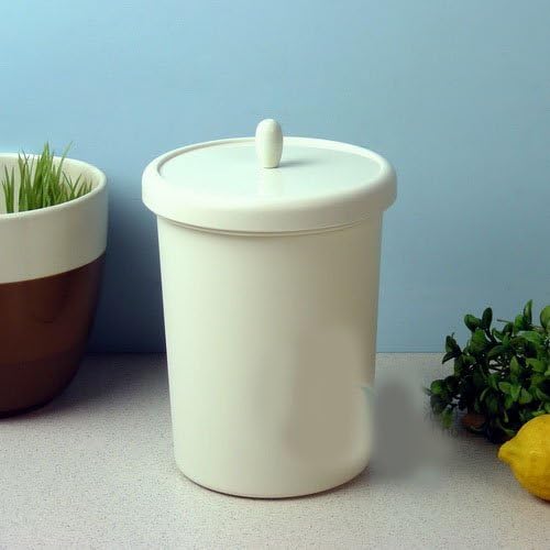 Fashion Mini Desktop Trash can Small Kitchen Countertop Bins Beige