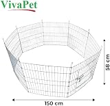 VivaPet Double Dragon Pet Playpen 55in Foldable Galvanized Metal Mesh Cover view 2