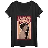 Star Wars Women's Princess Leia Quote I Love You Scoop Neck T-Shirt