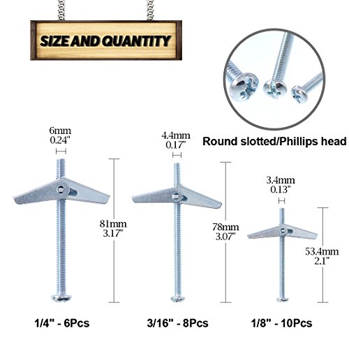 1 Swpeet+Assorted+Toggle+Hanging+Drywall