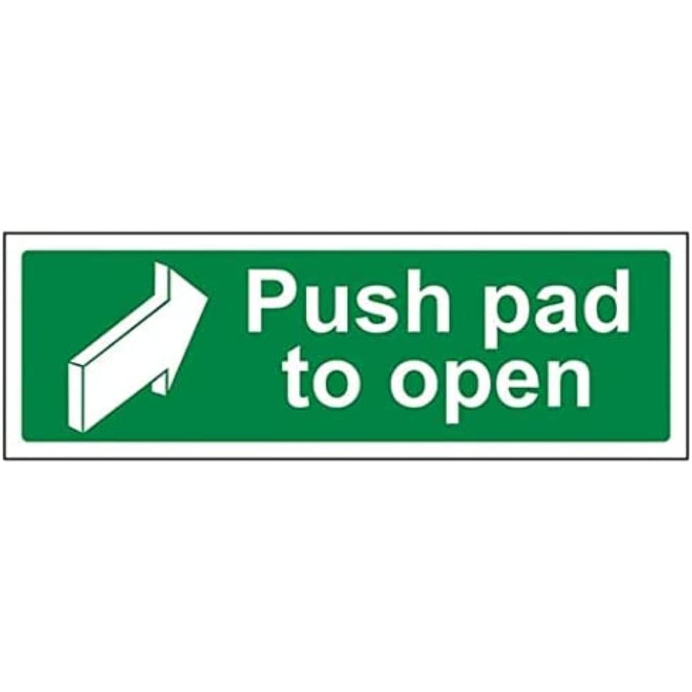 V Safety Safe Condition Door - Push Pad To Open - 450 X 150mm — image 1