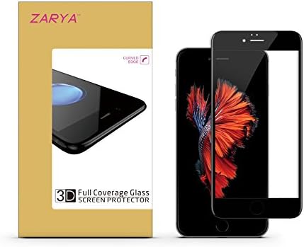 iPhone 6s Plus Screen Protector,Zarya 3D Full Coverage Tempered Glass Screen Protector iPhone 6s/iPhone 6s Plus/iPhone 7/iPhone 7 Plus (iPhone 6s Plus Black)