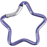 1 Pcs Purple Carabiner Clip Star Shaped Climbing Buckle Aluminum Alloy Heavy Duty Keyring Hook for Camping Fishing Hiking Traveling Aluminum Key Chain Clip， Keychain Carabiners，Accessories