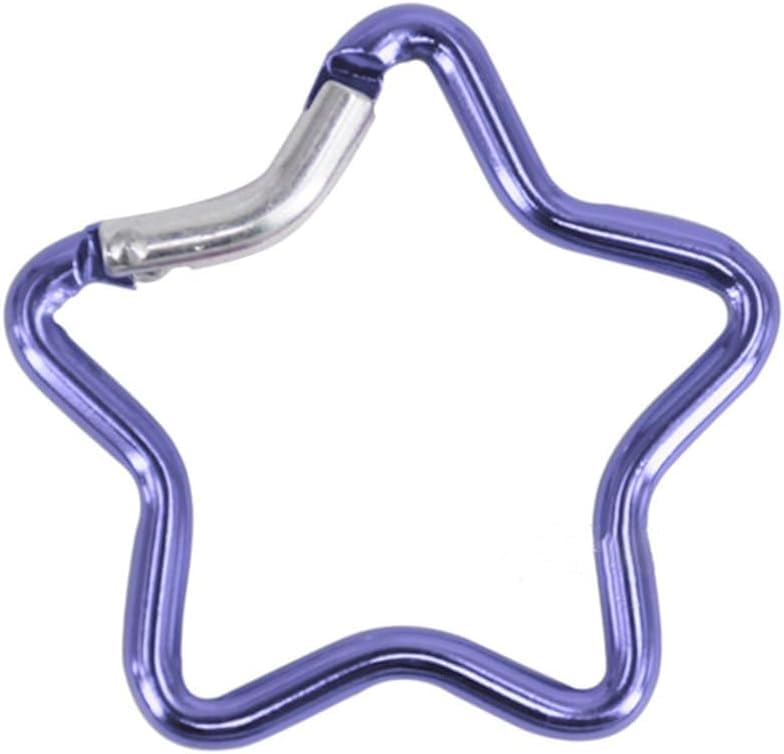 Photo 1 of 1 Pcs Purple Carabiner Clip Star Shaped Climbing Buckle Aluminum Alloy Heavy Duty Keyring Hook for Camping Fishing Hiking Traveling Aluminum Key Chain Clip? Keychain Carabiners?Accessories