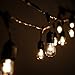 100 Foot E26 Commercial Outdoor String Lights with 50 Suspended Sockets and S14 Clear Bulbs for Weatherproof Heavy Duty Vintage Outside Lighting