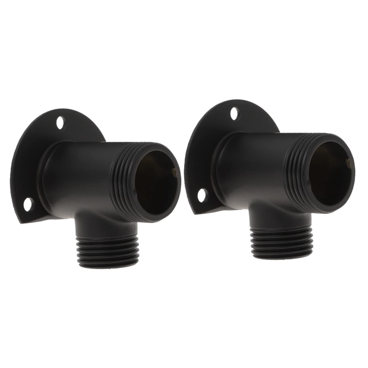 DOITOOL Faucet Wall Elbow 2pcs Connector Hose Wall Faucet in-Wall Valve to Accessory Mixer Surface Home Bathroom Installation Kit Elbow Black Shower Mount Water Outlet