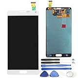 Comfine Original OEM Replacement for Samsung Galaxy Note 4 LCD Display Screen + Touch Digitizer + Stylus Sensor Assembly, for N910A N910P N910T N910V N910R4 N910W8, Repair Tools + Samsung Logo, White