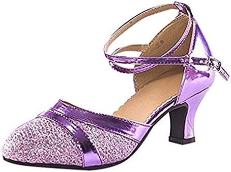 Deloito Women's Sandals,Women's Adult Latin Dance Shoes Ballroom Dancing Shoes Sequins Shoes Social Dance Shoes