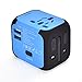 JMFONE International Travel Adapter and Converters Universal Power Outlet Plug 2 USB Wall Charger Worldwide All in One AC Plugs for European US EU UK AU 160 Countries (Does Not Convert Voltage)