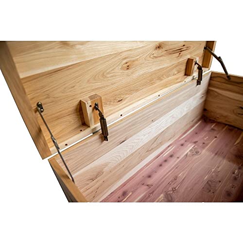 46" Cedar Hope Chest with Waterfall Top Amish Cedar Chest w/ Anti