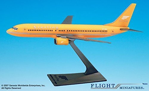 Flight Miniatures Sterling Airlines Denmark Boeing 737-800 1:200 Scale Yellow Display Model