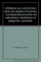 Utilitaires aux recherches dans les dépôts d'archives