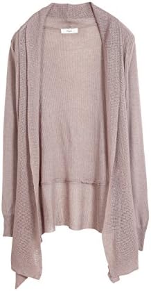 Mayuki Women's Asymmetrical Long Cardigan M Cocoa