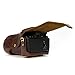 MegaGear Ever Ready Brown Leather Camera Case for EOS Rebel T6, T5i 18-55 IS 18-135 IS / Canon T4i 18-55 18-135 IS