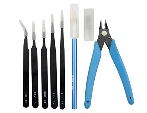 BXQINLENX Professional 20 PCS Gundam Modeler Basic Tools Craft Set For Car Model Assemble Building(I)