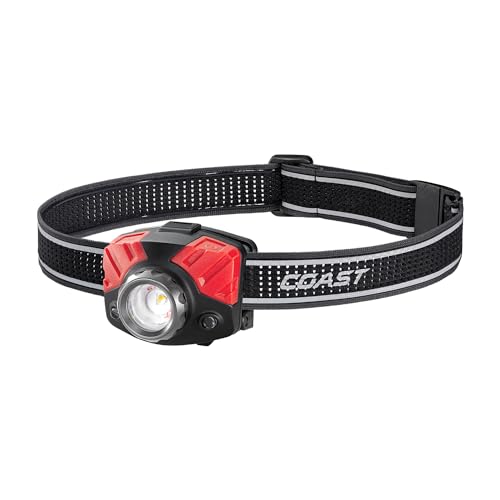 COAST FL75R Rechargeable 530 Lumen Dual Color TWIST FOCUS? LED Headlamp, Black