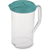 STERILITE 04860906 Beverage Pitcher, Round, BPA-Free Plastic, 2-Qts. - Quantity 1