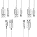 5 Packs iPhone Charger Cables,Turata 5 Packs 1ft Lightning to USB Cable Charging Cord Powerline USB Cable for iPhone 5/5S/5C 6/6S 7/7Plus/8/8Plus iPad mini/Air/Pro iPod touch 5 (White)