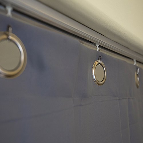 RoomDividersNow Premium Heavyweight Ceiling Track Room Divider Kit - Small A, 8ft Tall x 3ft - 4ft 6in Wide (Slate Gray)