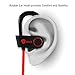 Sports Bluetooth Headphones Wireless, [DR ROCK] IPX7 Waterproof HD Stereo Sweatproof in Ear Earbuds w/Mic for Gym Running Workout 8 Hour Battery Noise Cancelling Headsets for iPhone and Android