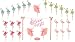 Meant2ToBe Ballerina Birthday Cake Bunting Topper with Pink Bows and Straws with Pink Dress- Dancing Girl Cupcake Toppers-Party Favors Birthday Party Decoration for Girls 28PCS