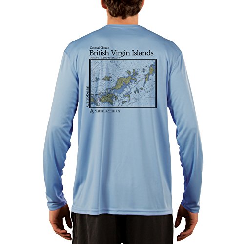 Coastal Classics British Virgin Islands Chart Men s UPF 50+ Long Sleeve T-shirt Medium Columbia Blue Coastal Classics British Virgin Islands Chart Men s UPF 50+ Long Sleeve T-shirt Medium Columbia Blue