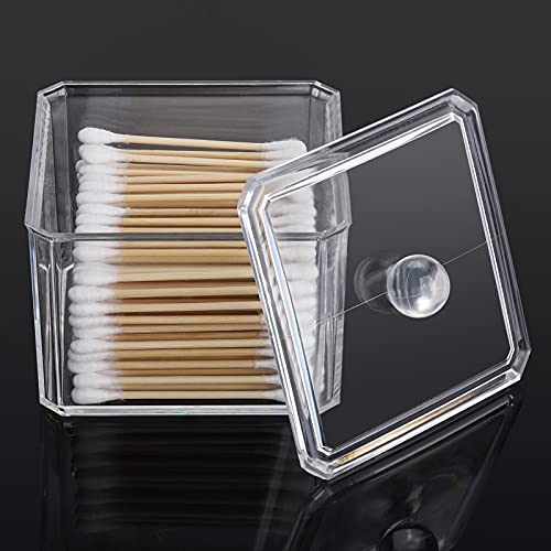 LoveBB Square Qtips Holder Dispenser Containers for Cotton Ball, Cotton