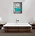 Giclee Canvas Wall Art for Home Decoration, Abstract Canvas Wall Decor with Teal White Rustic Flower Bathtub, Modern Paintings Picture Decorative Artwork for Livingroom Bedroom Bathroom 16x20