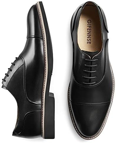 GIFENNSE Men's Casual Dress Shoes Leather Oxford Shoe