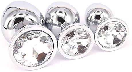 3Pcs Fantasy Luxury Jeweled Design Stainless Steel Plug Anales (Diamond)
