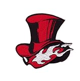 Persona Top Hat Take Your Heart Flaming Badge Joker Cosplay Decorative Patch
