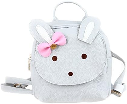 Neeior Cute Rabbit Baby Boys Girls PU Nursery Backpack Toddlers Kids Preschool Bag Rucksack Gray Rabbit