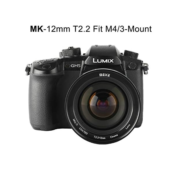 Meike 12mm T2.2 Manual Focus Wide Angle Fixed Prime Cinema Lens for M43 Micro Four Thirds MFT Mount Cameras and Cinema… – Bild 7