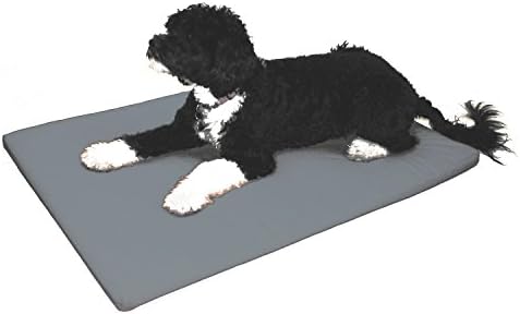 TETON DOG Best Waterproof Kennel Crate Pad Washable Cover; (for crates 36 x 24) Made in USA (Heather Grey, Large)