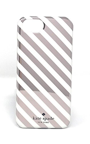 Kate Spade New York Diagonal Stripe Protective Rubber Case For iPhone 7 & iPhone 6 - Rose Gold Cream