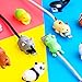 Animal Bite Cable Protector Buddies: Animal Bites for Charging Cords - Silicone Charger Protector Covers for Cell Phone Cords - Cable Buddy Compatible with iPhone Lightning Chargers - Cat