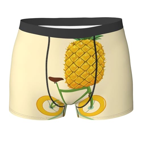 SYHEART Pineapple Print Men'S Boxer Briefs With Elastic Comfort Fit Design For All-Day Wear